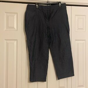 Ann Taylor cotton/spandex dark jean capris.